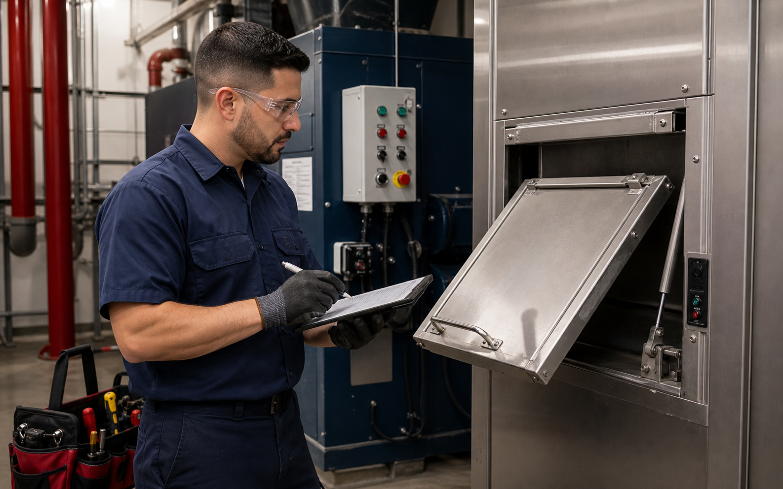 Preventive maintenance inspection for chute equipment